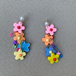 Funky flower earrings
